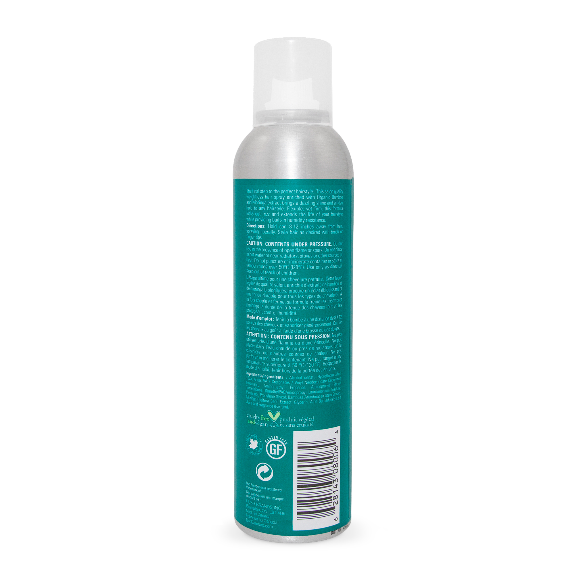 Boo Bamboo Anti-Humidity Hair Spray - 300ml - Hush Brands Inc.